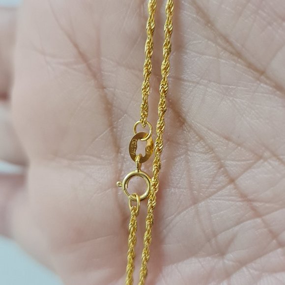 Twisted gold necklace 18k - Picture 9 of 14
